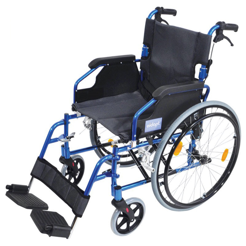 Deluxe Lightweight Self Propel Wheelchair - Blue